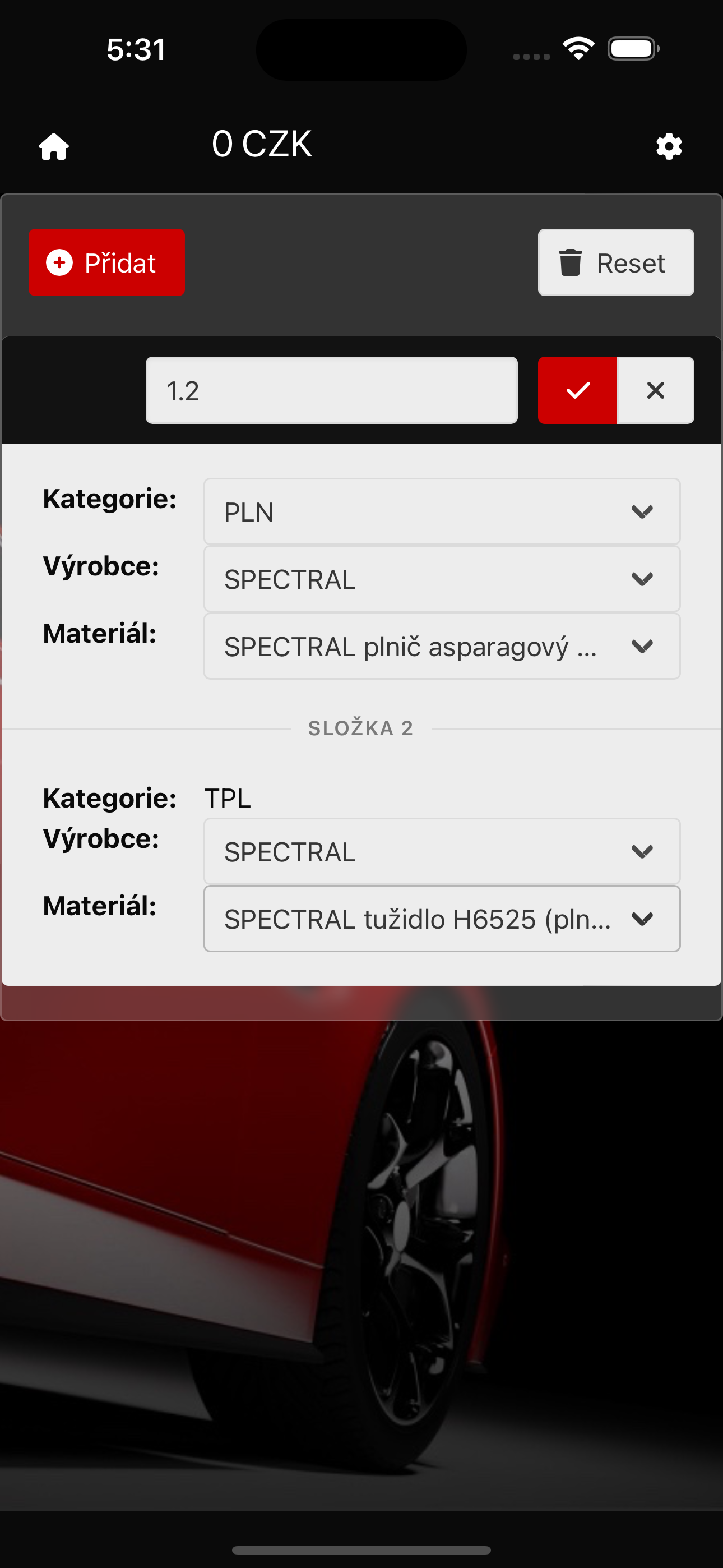 Vyplněný